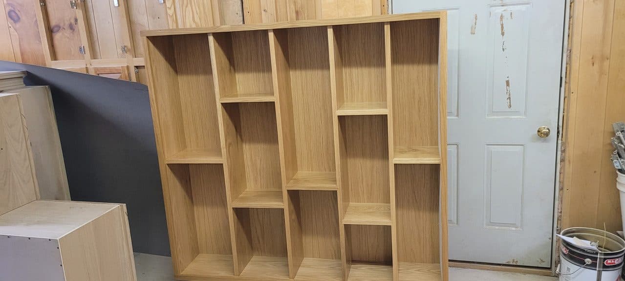 White oak bookcase