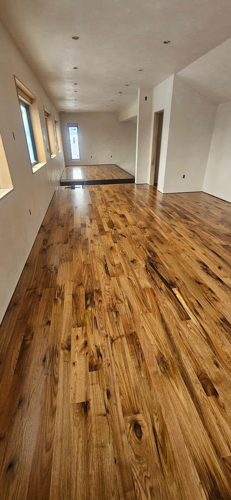 Character oak flooring, milled in the shop