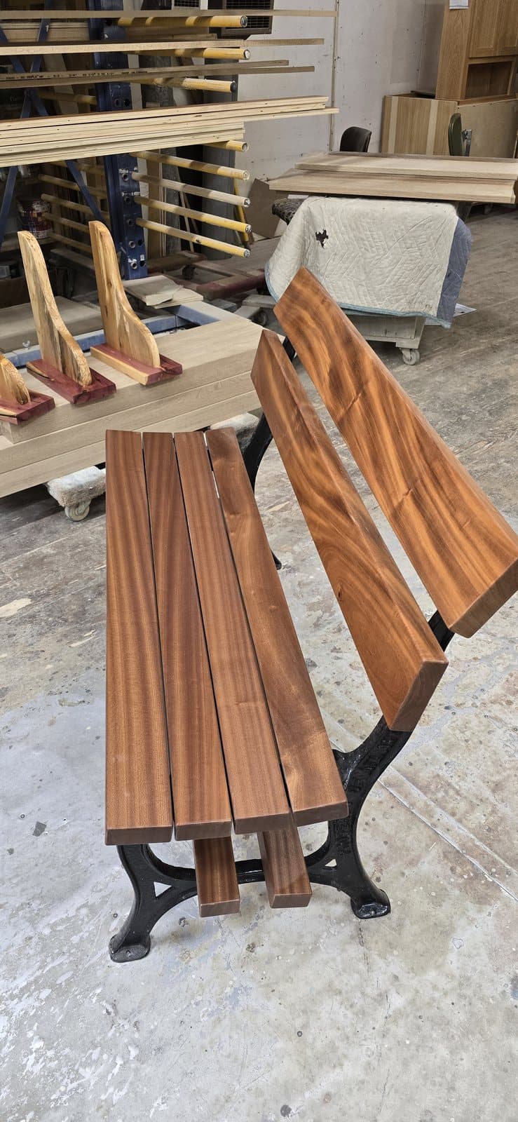 A pair of benches, ready to go out